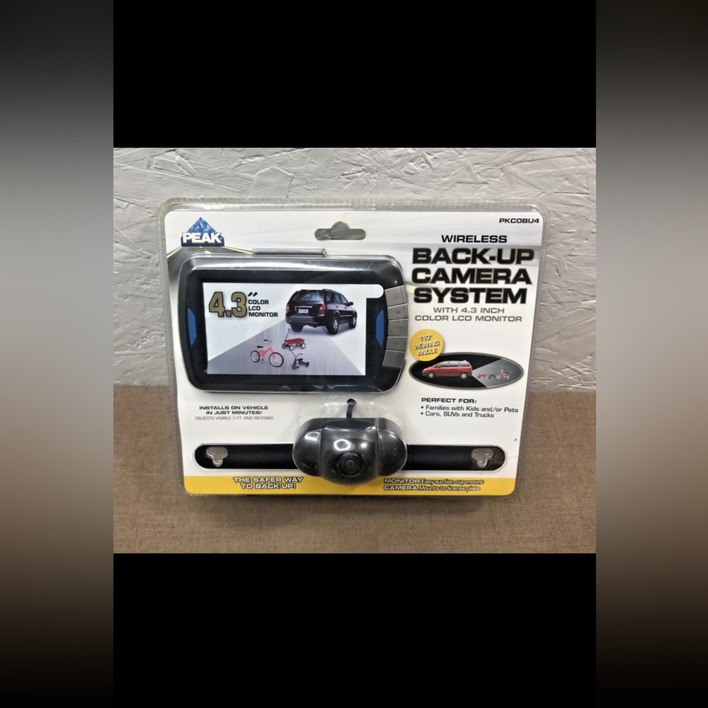 New Peak Wireless Back-Up Camera System w/ 4.3" Color LCD Monitor PKCOBU4